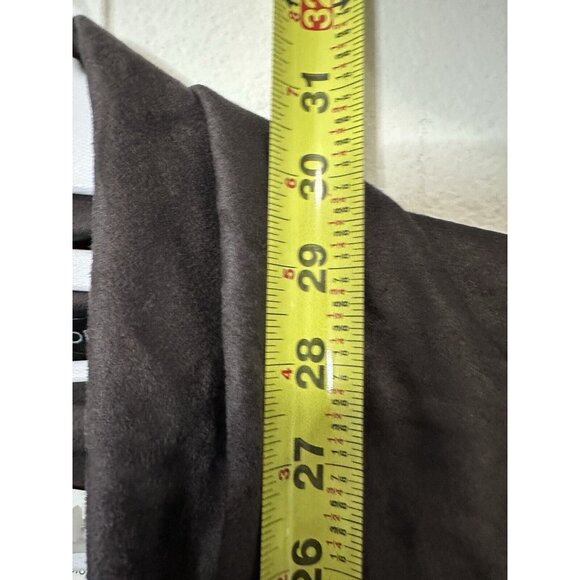 Demdaco Charcoal Gray Suede Flowy Open Front Tunic Vest One Size - Picture 9 of 10